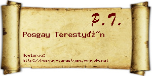 Posgay Terestyén névjegykártya